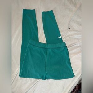 ALO Yoga Turquoise ribbed Leggings